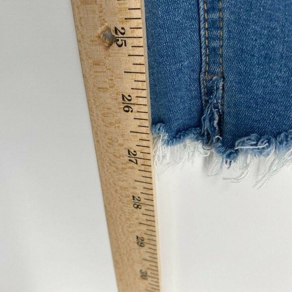 Rag & Bone Ankle Skinny Jeans Womens 26 Mid Rise Stretch Crop Raw Hem Denim Blue - Picture 12 of 12